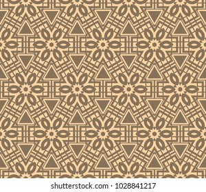 Traditional geometric seamless pattern for wallpaper, textile. Vector illustration