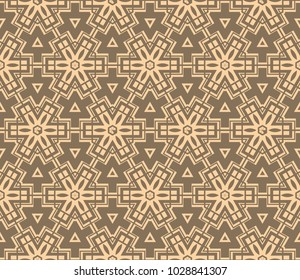 Traditional geometric seamless pattern for wallpaper, textile. Vector illustration