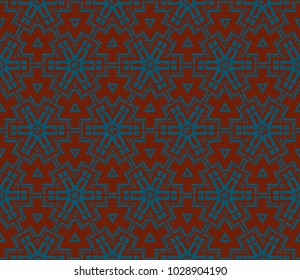 Traditional geometric seamless pattern for wallpaper, textile. Vector illustration