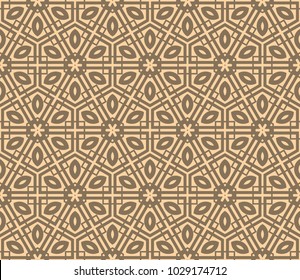 Traditional geometric seamless pattern for wallpaper, textile. Vector illustration