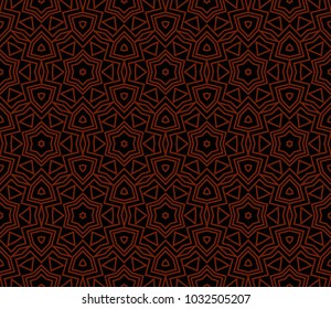 Traditional geometric seamless pattern for wallpaper, textile. Vector illustration
