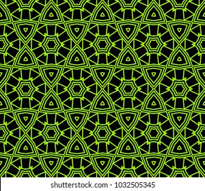 Traditional geometric seamless pattern for wallpaper, textile. Vector illustration