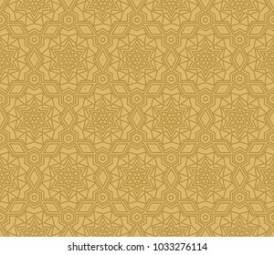 Traditional geometric seamless pattern for wallpaper, textile. Vector illustration