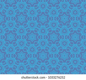 Traditional geometric seamless pattern for wallpaper, textile. Vector illustration