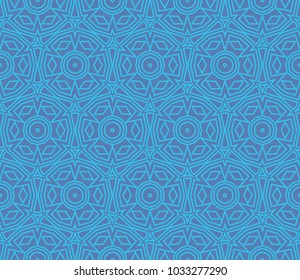 Traditional geometric seamless pattern for wallpaper, textile. Vector illustration