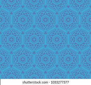 Traditional geometric seamless pattern for wallpaper, textile. Vector illustration