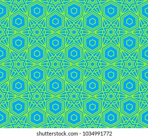 Traditional geometric seamless pattern for wallpaper, textile. Vector illustration