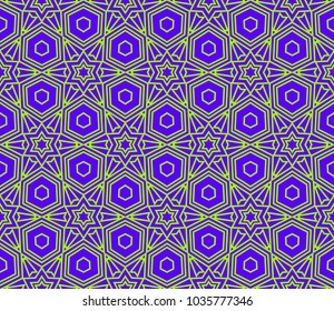 Traditional geometric seamless pattern for wallpaper, textile. Vector illustration