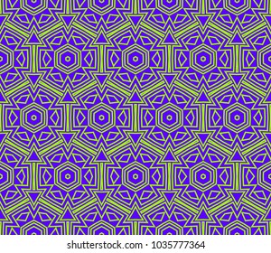 Traditional geometric seamless pattern for wallpaper, textile. Vector illustration