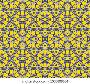 Traditional geometric seamless pattern for wallpaper, textile. Vector illustration