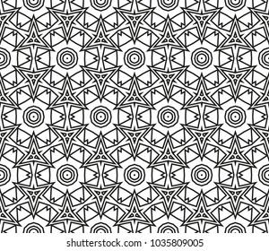 Traditional geometric seamless pattern for wallpaper, textile. Vector illustration