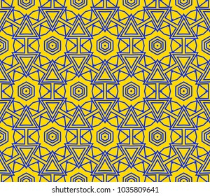 Traditional geometric seamless pattern for wallpaper, textile. Vector illustration