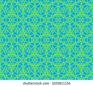 Traditional geometric seamless pattern for wallpaper, textile. Vector illustration