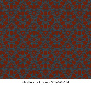 Traditional geometric seamless pattern for wallpaper, textile. Vector illustration