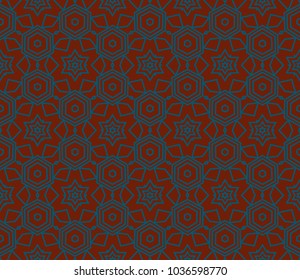 Traditional geometric seamless pattern for wallpaper, textile. Vector illustration