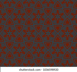 Traditional geometric seamless pattern for wallpaper, textile. Vector illustration