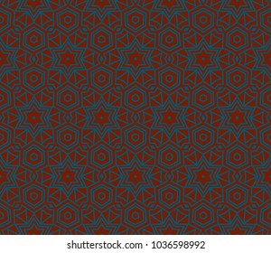 Traditional geometric seamless pattern for wallpaper, textile. Vector illustration