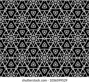 Traditional geometric seamless pattern for wallpaper, textile. Vector illustration