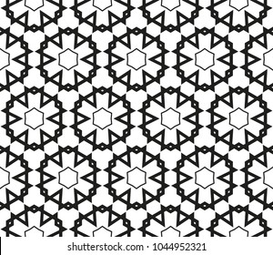 Traditional geometric seamless pattern for wallpaper, textile. Vector illustration