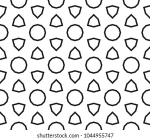 Traditional geometric seamless pattern for wallpaper, textile. Vector illustration