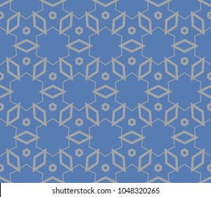Traditional geometric seamless pattern for wallpaper, textile. Vector illustration