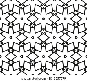 Traditional geometric seamless pattern for wallpaper, textile. Vector illustration
