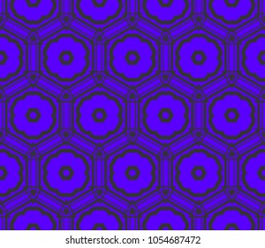 Traditional geometric seamless pattern for wallpaper, textile. Vector illustration