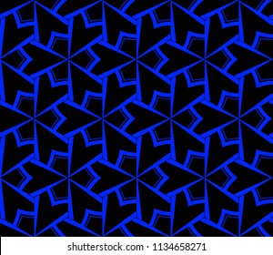 Traditional geometric seamless pattern for wallpaper, textile. Vector illustration
