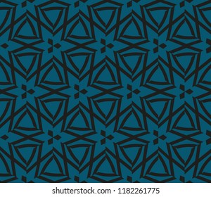 Traditional geometric seamless pattern for wallpaper, textile. Vector illustration
