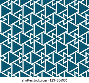 Traditional geometric seamless pattern for wallpaper, textile. Vector illustration