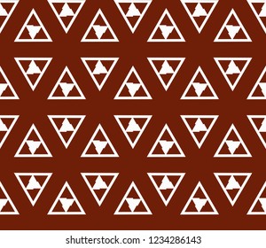 Traditional geometric seamless pattern for wallpaper, textile. Vector illustration