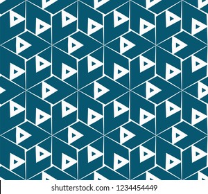 Traditional geometric seamless pattern for wallpaper, textile. Vector illustration