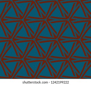 Traditional geometric seamless pattern for wallpaper, textile. Vector illustration
