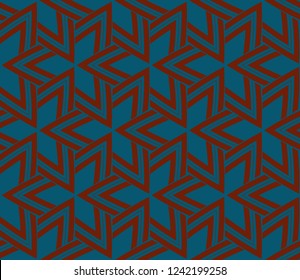 Traditional geometric seamless pattern for wallpaper, textile. Vector illustration