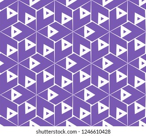 Traditional geometric seamless pattern for wallpaper, textile. Vector illustration