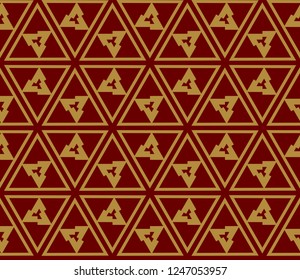 Traditional geometric seamless pattern for wallpaper, textile. Vector illustration