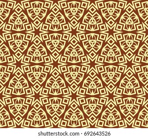 Traditional geometric seamless pattern for wallpaper, textile. Vector illustration