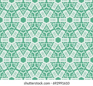 Traditional geometric seamless pattern for wallpaper, textile. Vector illustration
