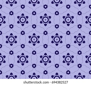 Traditional geometric seamless pattern for wallpaper, textile. Vector illustration