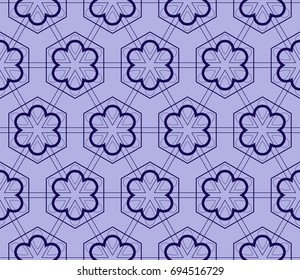 Traditional geometric seamless pattern for wallpaper, textile. Vector illustration