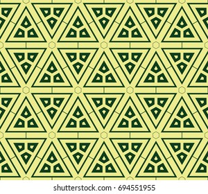 Traditional geometric seamless pattern for wallpaper, textile. Vector illustration
