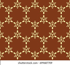 Traditional geometric seamless pattern for wallpaper, textile. Vector illustration