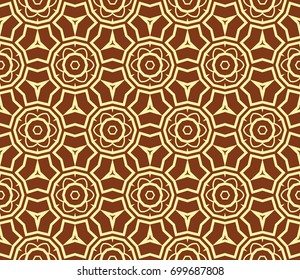 Traditional geometric seamless pattern for wallpaper, textile. Vector illustration