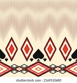 Traditional geometric warm lcolor fabric pattern for carpet background, fabric wallpaper and shirt vector illustration	
