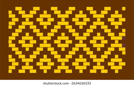 Patrón de tejido geométrico tradicional con diseño textil étnico del sudeste asiático