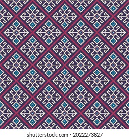 Traditional Georgian folk art embroidery vector pattern