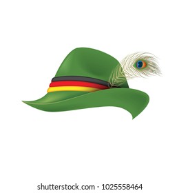 Traditional German Hat - Isolated Vector Illustration