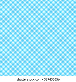 Traditional Gingham pattern in light blue color. Seamless checkered vector pattern. Abstract geometric background.