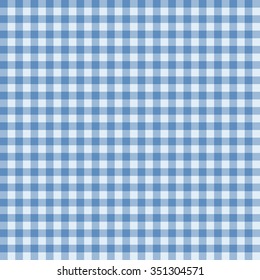 Traditional Gingham pattern in light blue color. Seamless checkered vector pattern. Abstract geometric background.