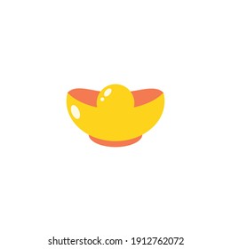 Traditional Gold Money Flat Icon - Chinese Lunar New Year Icon - vector illustration